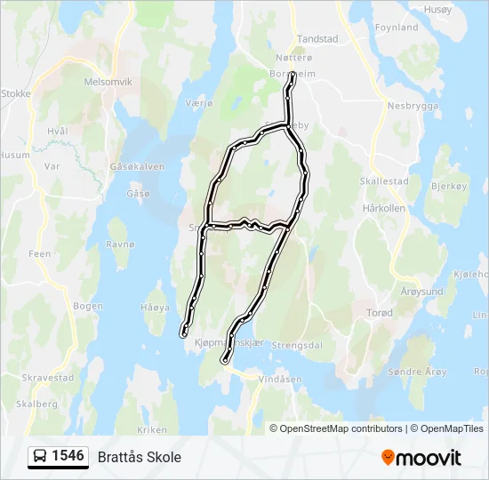 1546 Bus Line Map