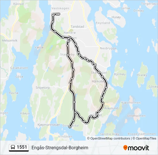 1551 Bus Line Map