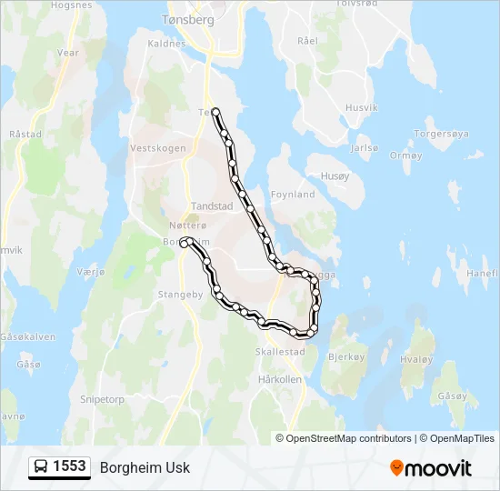 1553 Bus Line Map