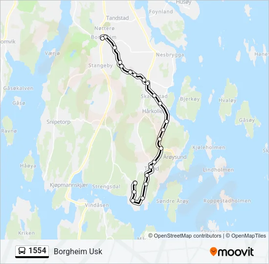 1554 Bus Line Map