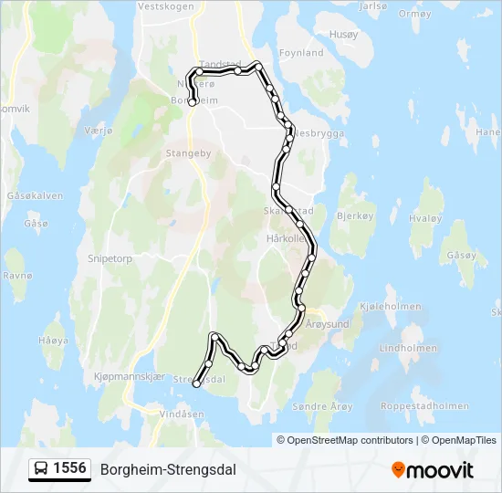 1556 Bus Line Map