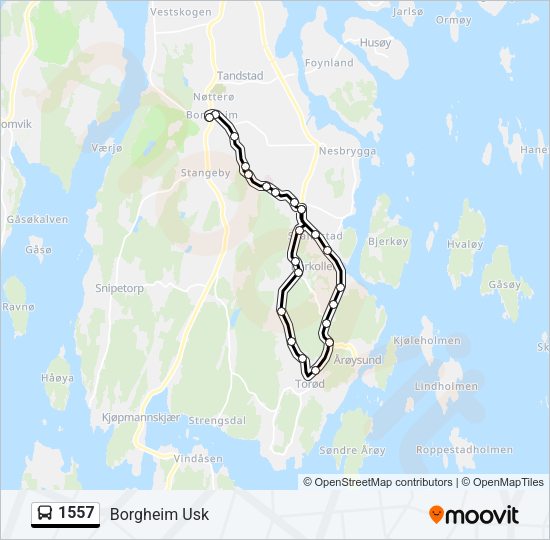 1557 Bus Line Map