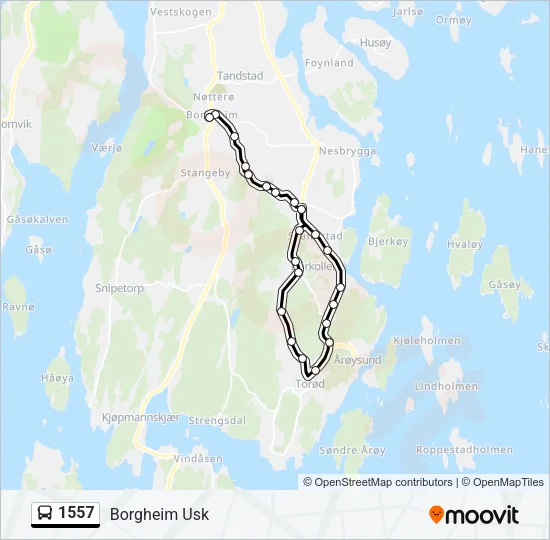 1557 Bus Line Map