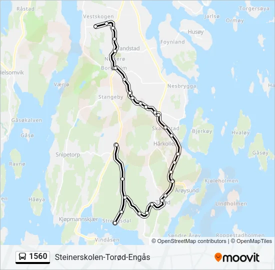 1560 Bus Line Map