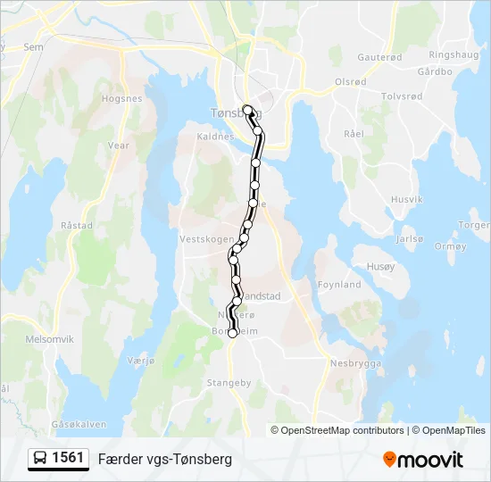 1561 Bus Line Map
