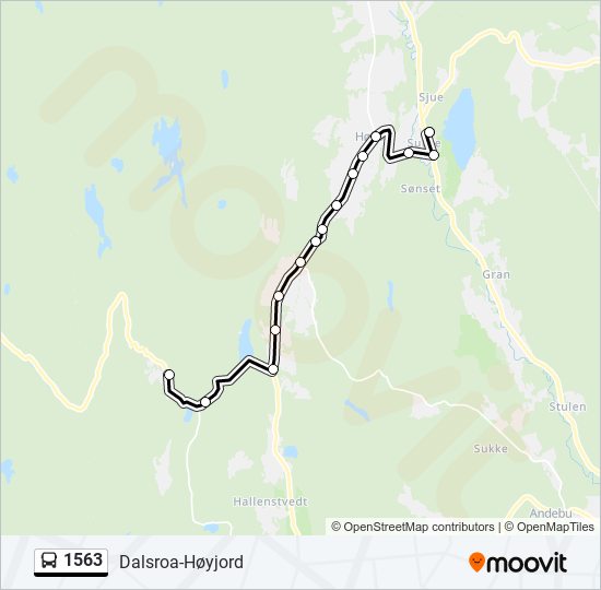 1563 bus Line Map