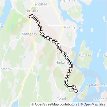 1566 Bus Line Map