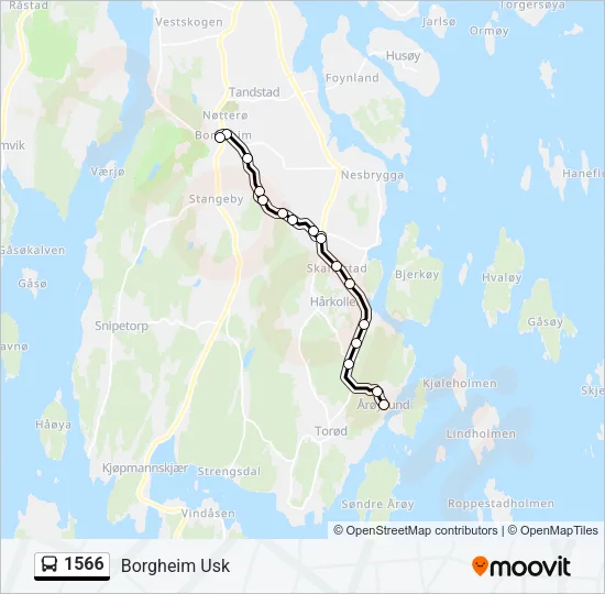 1566 Bus Line Map