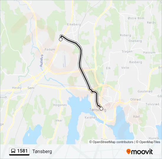 1581 Bus Line Map