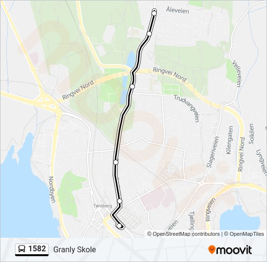 1582 Bus Line Map