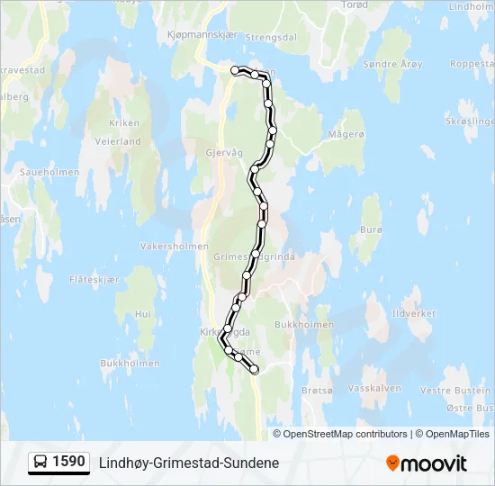 1590 Bus Line Map