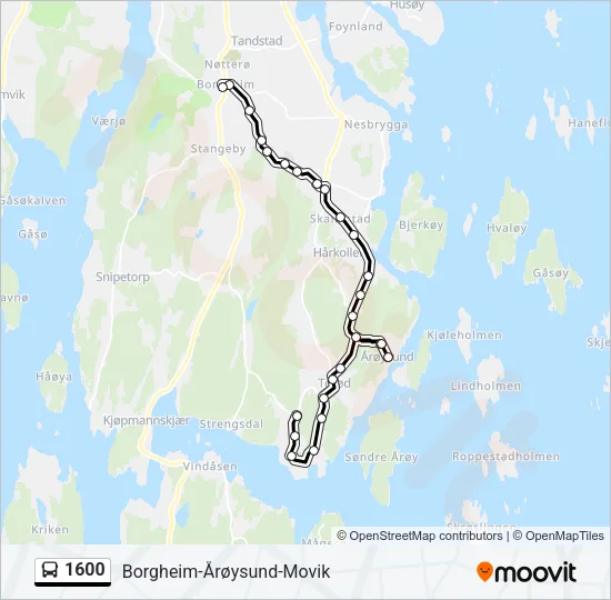1600 Bus Line Map