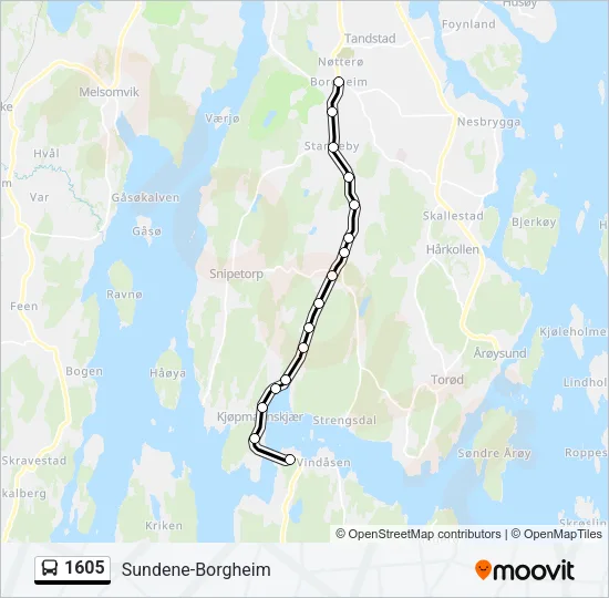 1605 Bus Line Map
