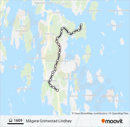 1609 Bus Line Map