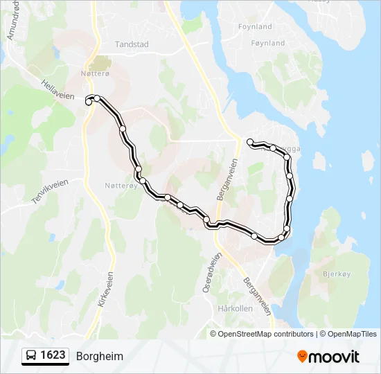 1623 Bus Line Map