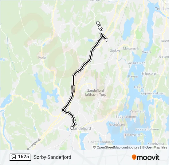 1625 Bus Line Map
