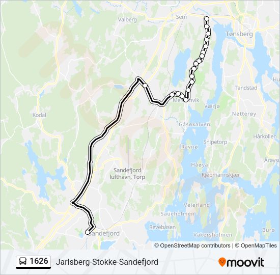 1626 Bus Line Map