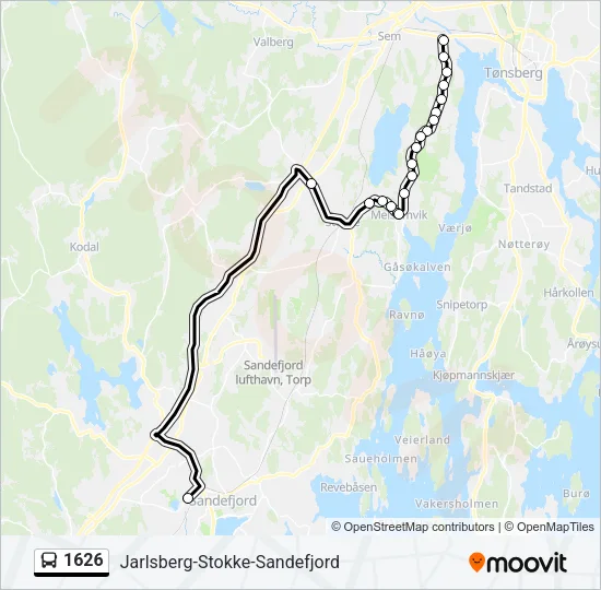 1626 Bus Line Map