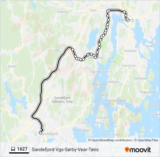1627 Bus Line Map