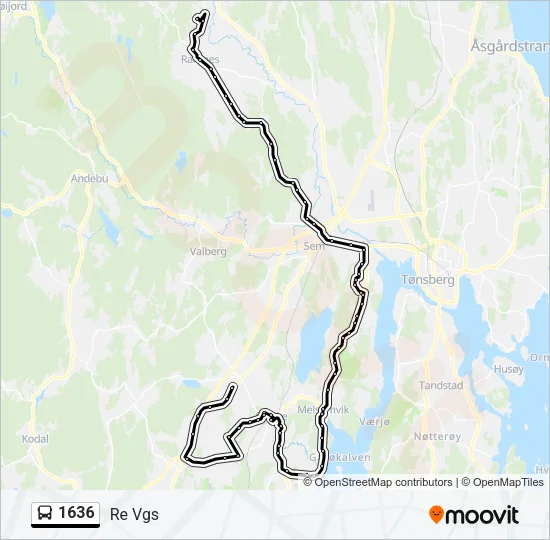 1636 Bus Line Map