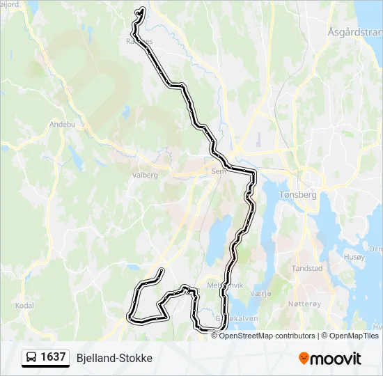 1637 Bus Line Map