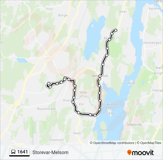 1641 Bus Line Map
