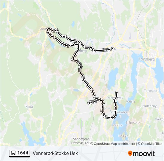 1644 Bus Line Map
