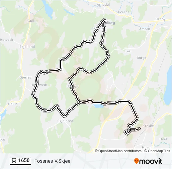 1650 Bus Line Map
