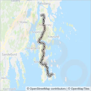 1664 Bus Line Map