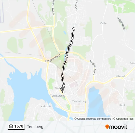 1670 Bus Line Map