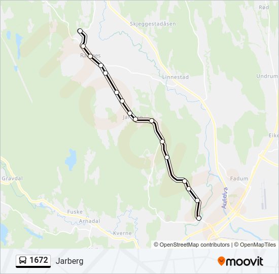 1672 bus Line Map