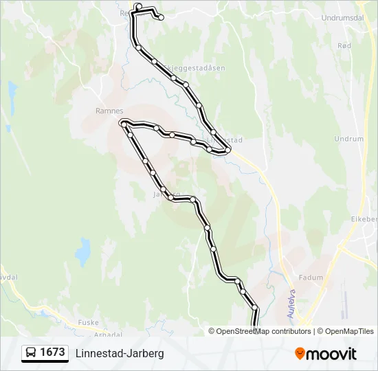 1673 Bus Line Map