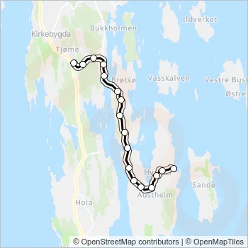 1685 Bus Line Map