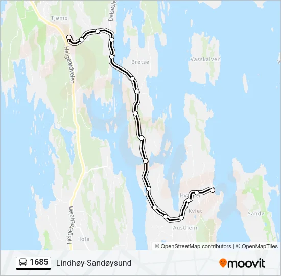 1685 Bus Line Map