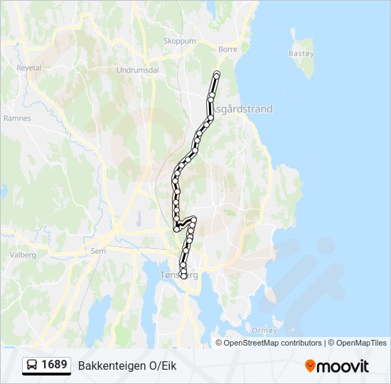 1689 Bus Line Map