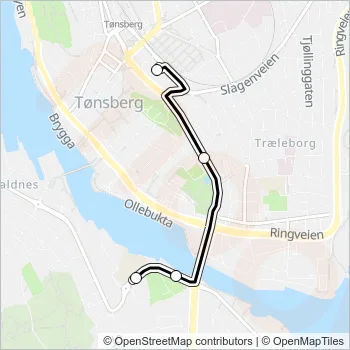 1712 Bus Line Map