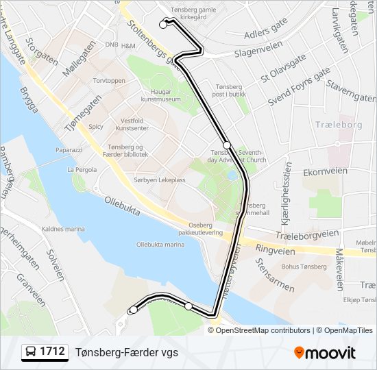 1712 Bus Line Map