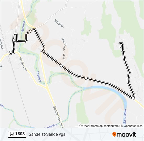 1803 Bus Line Map