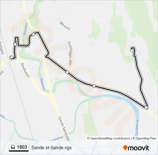 1803 Bus Line Map