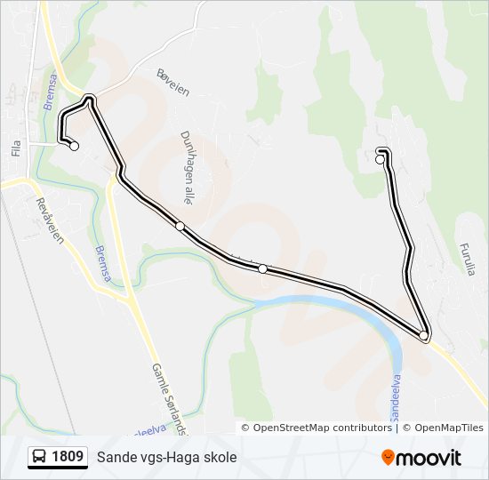 1809 bus Line Map