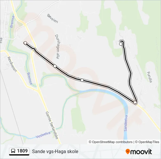 1809 Bus Line Map
