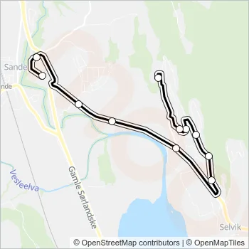 1818 Bus Line Map