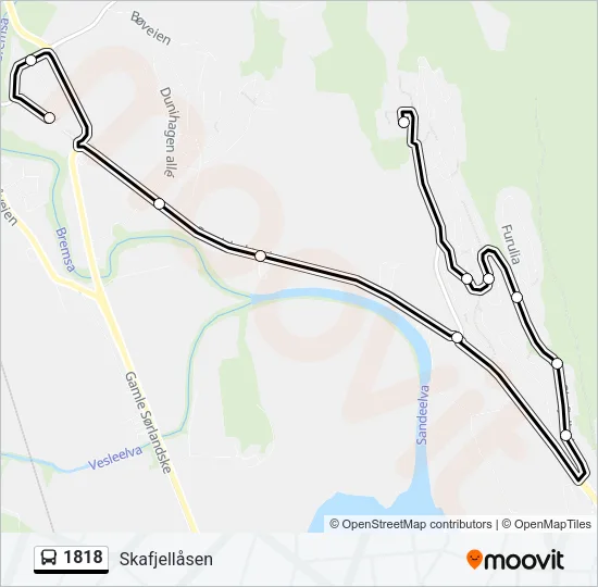 1818 Bus Line Map