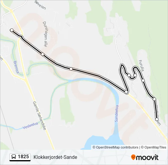 1825 Bus Line Map