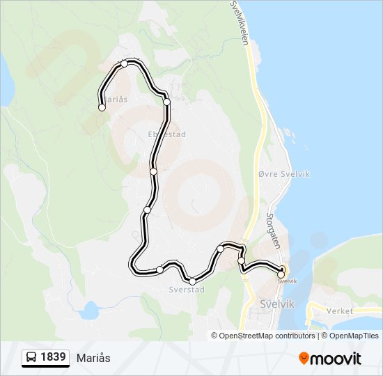 1839 bus Line Map