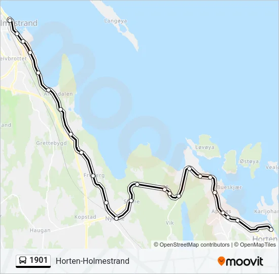 1901 Bus Line Map