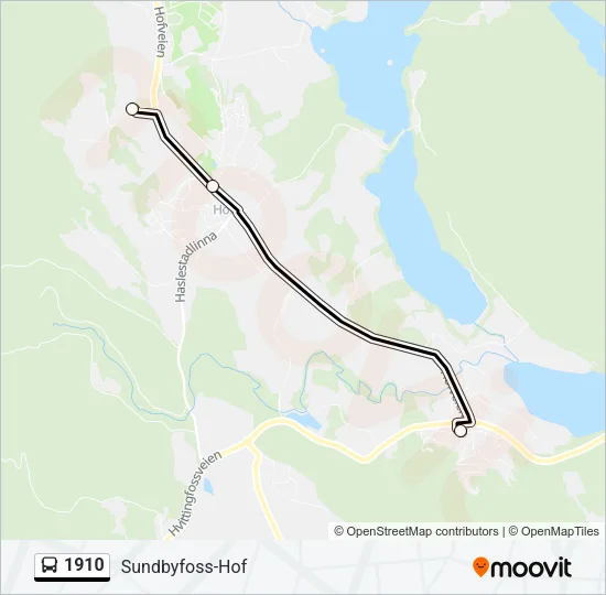 1910 Bus Line Map