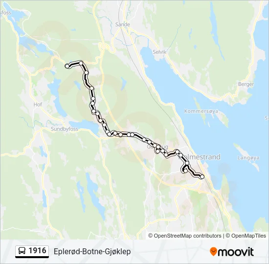 1916 Bus Line Map