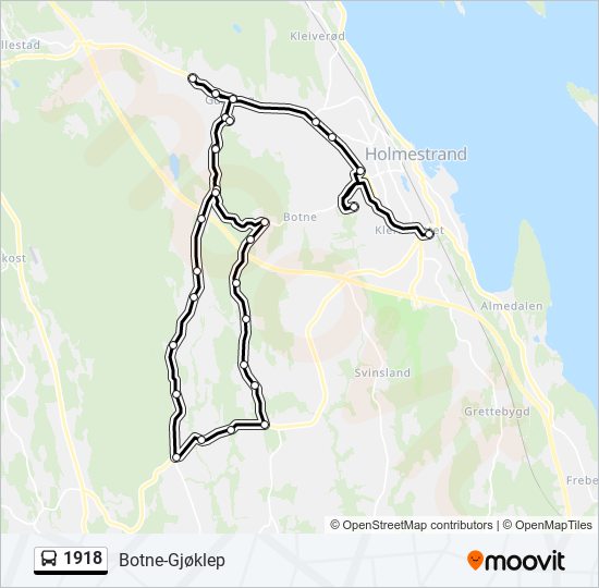 1918 bus Line Map