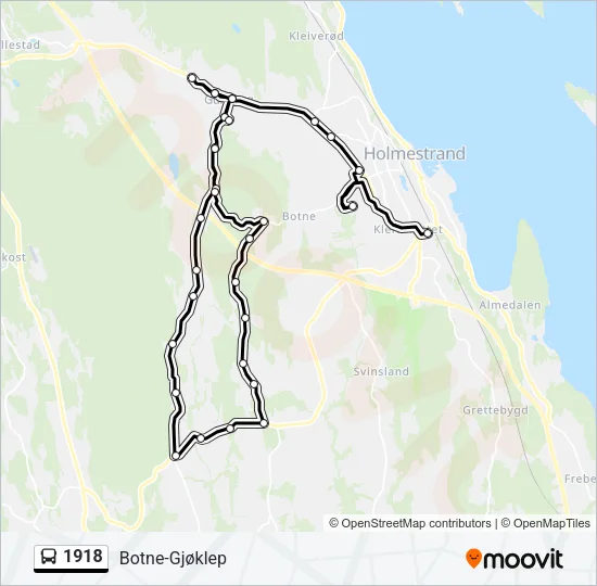1918 Bus Line Map